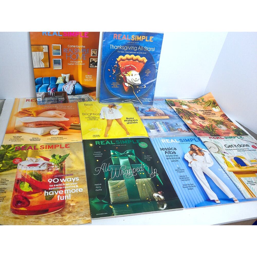 Real Simple Magazine 2024 Set OF 10